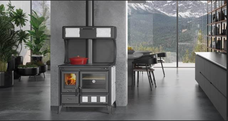 Gardenia XXL Ceramica : cuisinière à bois performante de La Nordica‑Extraflame